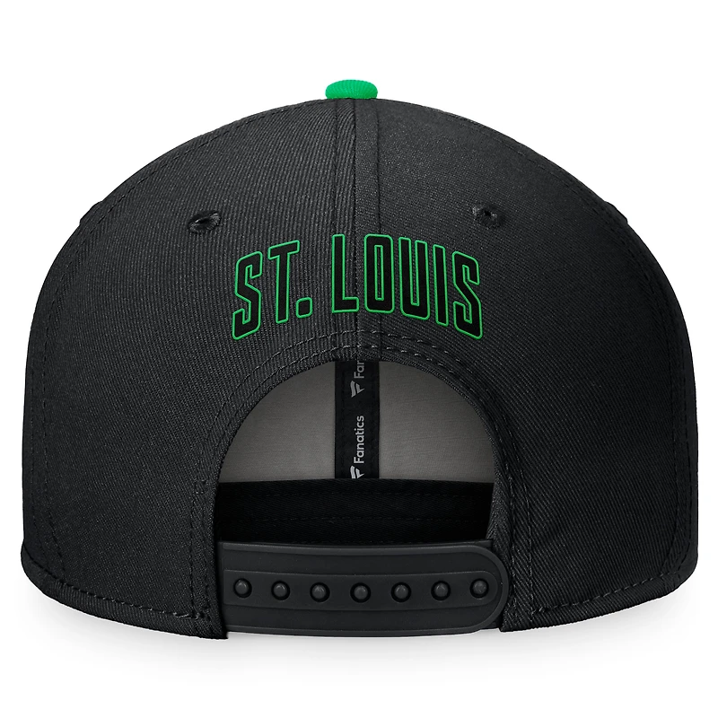 Casquette Lucky Snapback Fanatics pour hommes, noir/vert Kelly, St. Louis Cardinals