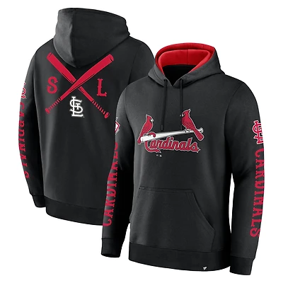 Men's Fanatics  Black St. Louis Cardinals Big City Legacy Fleece Pullover Hoodie