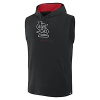 Men's Fanatics Black St. Louis Cardinals Fire Speed Sleeveless Pullover Hoodie