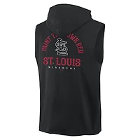 Sweat à capuche sans manches Fire Speed ​​pour homme, noir, des Cardinals de Saint-Louis