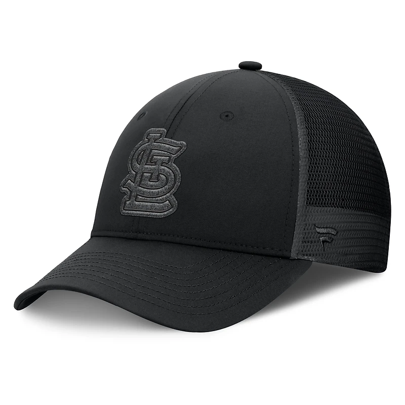 Casquette camionneur ajustable noire Fanatics pour hommes des Cardinals de Saint-Louis