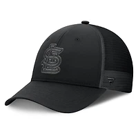 Casquette camionneur ajustable noire Fanatics pour hommes des Cardinals de Saint-Louis