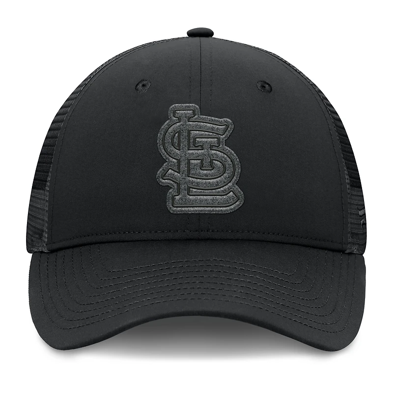 Casquette camionneur ajustable noire Fanatics pour hommes des Cardinals de Saint-Louis