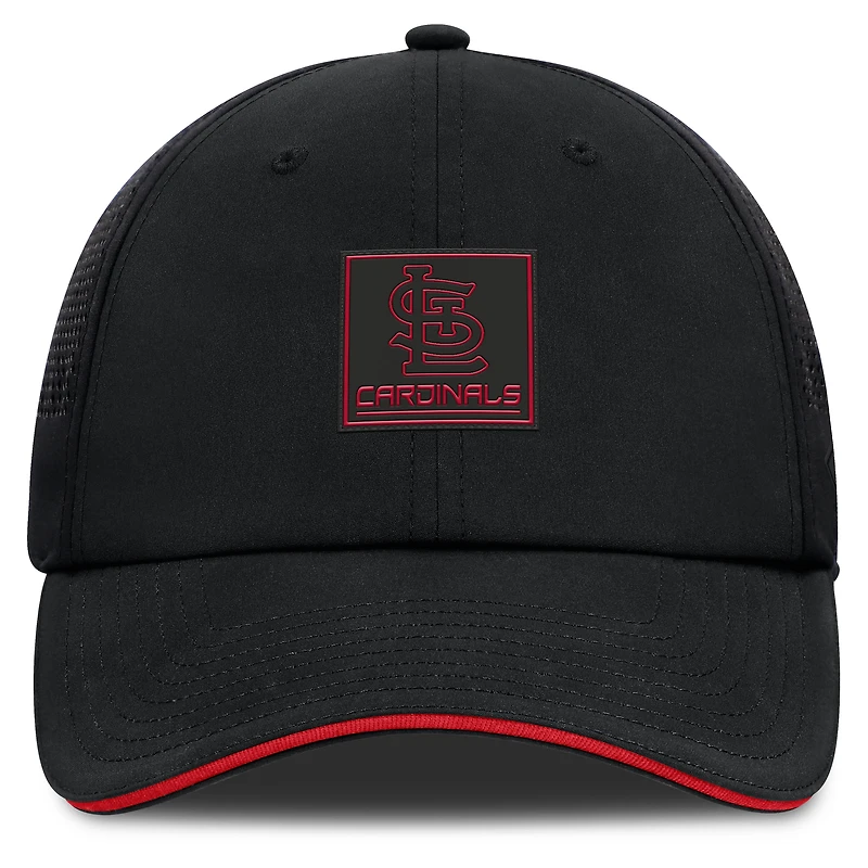 Casquette ajustable noire St. Louis Cardinals Level Up Driver Fanatics pour homme