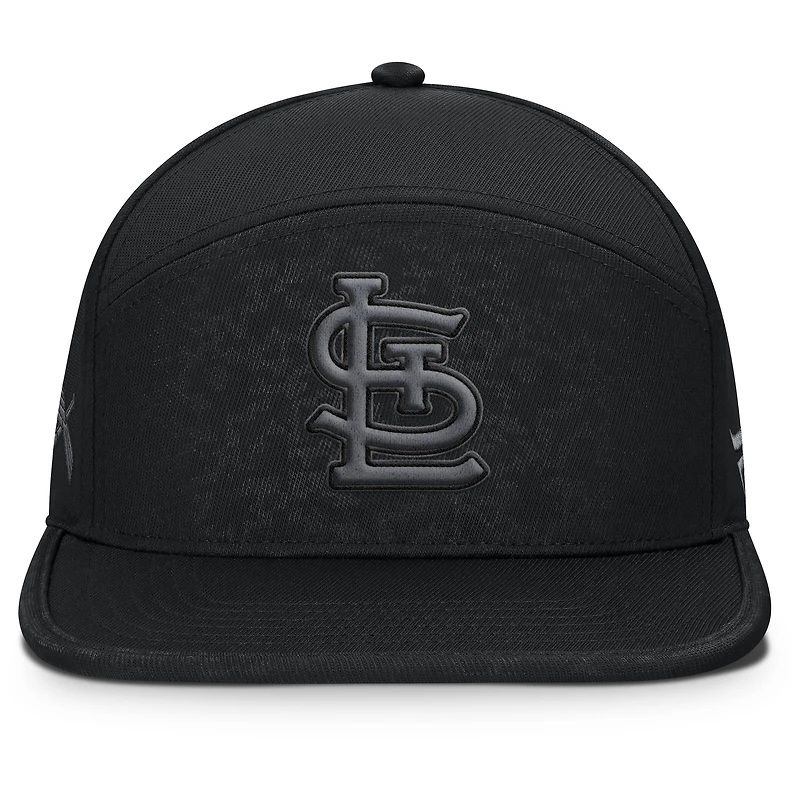 Men's Fanatics Black St. Louis Cardinals Platoon Snapback Hat