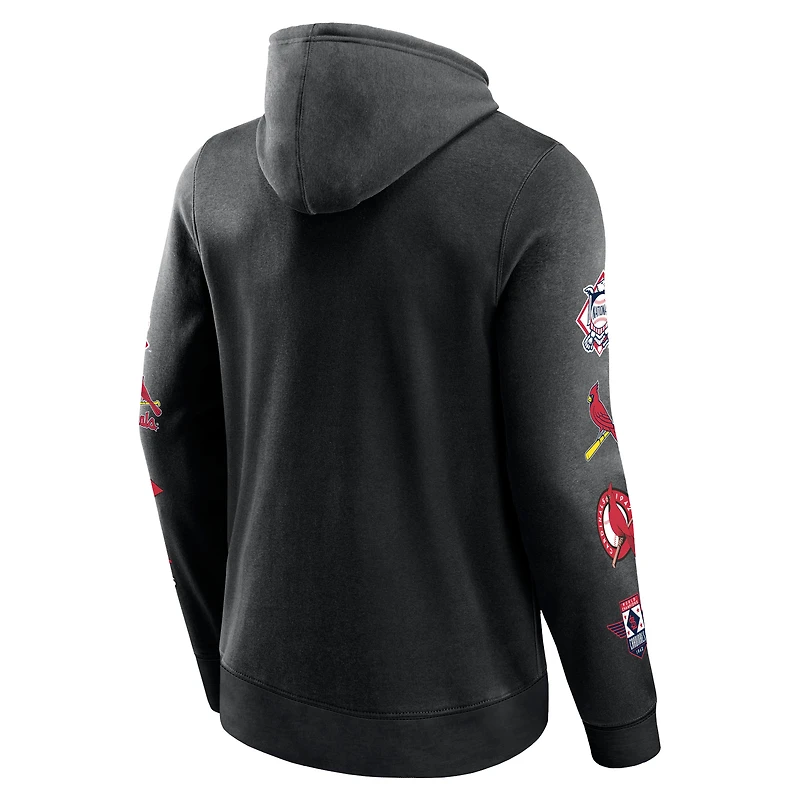 Men's Fanatics Black St. Louis Cardinals Wild Winner Pullover Hoodie