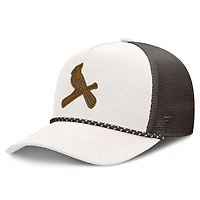 Casquette trucker ajustable Fanatics crème/marron St. Louis Cardinals Bronco A-Frame pour homme