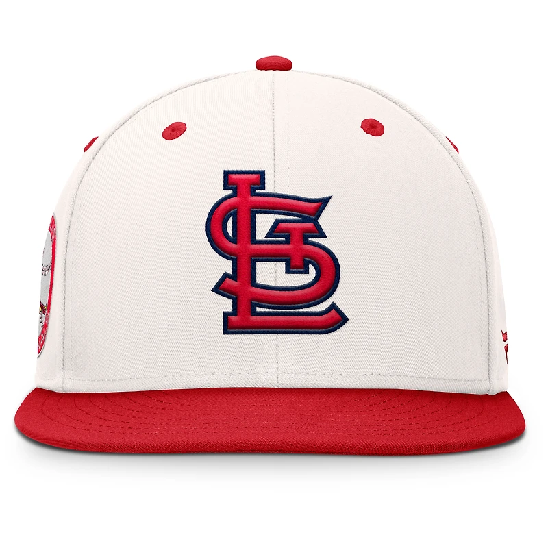 Men's Fanatics Cream/Red St. Louis Cardinals Unit Fitted Hat