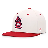 Casquette ajustée Fanatics crème/rouge pour homme des Cardinals de Saint-Louis