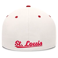 Casquette ajustée Fanatics crème/rouge pour homme des Cardinals de Saint-Louis