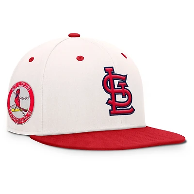 Casquette ajustée Fanatics crème/rouge pour homme des Cardinals de Saint-Louis