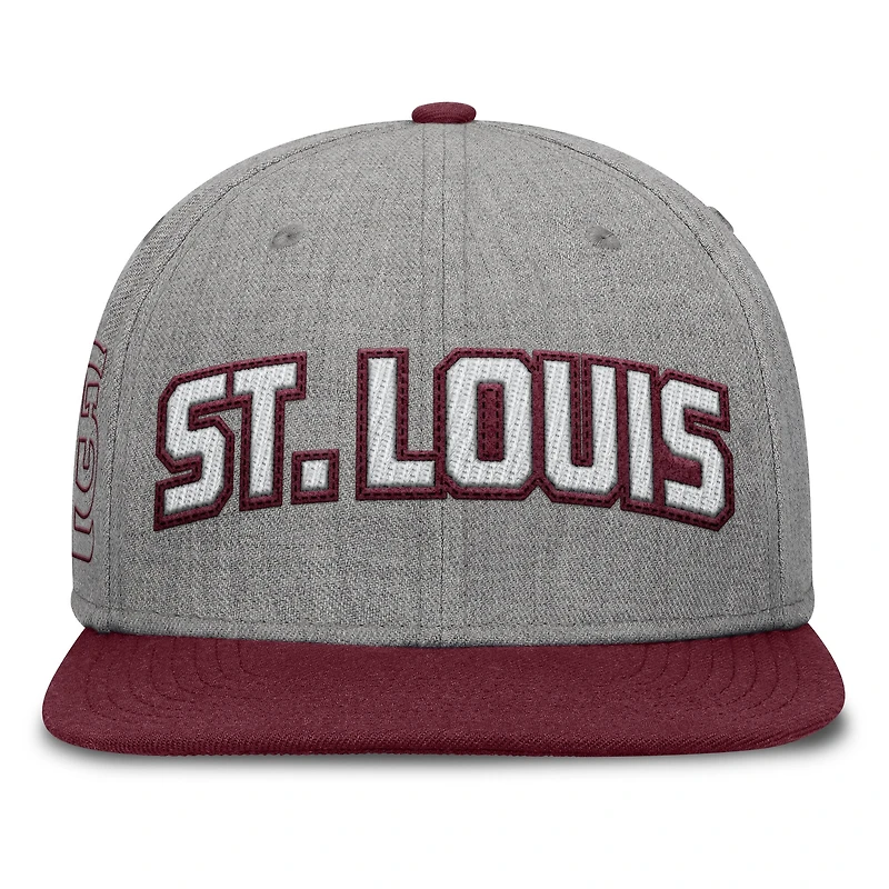 Casquette Snapback en feutre à point de chaînette Fanatics gris/marron pour homme des Cardinals de St. Louis Elements