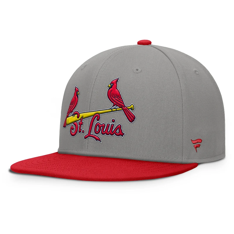 Men's Fanatics Gray/Red St. Louis Cardinals Clubhouse Dugout Fitted Hat