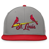 Men's Fanatics Gray/Red St. Louis Cardinals Clubhouse Dugout Fitted Hat