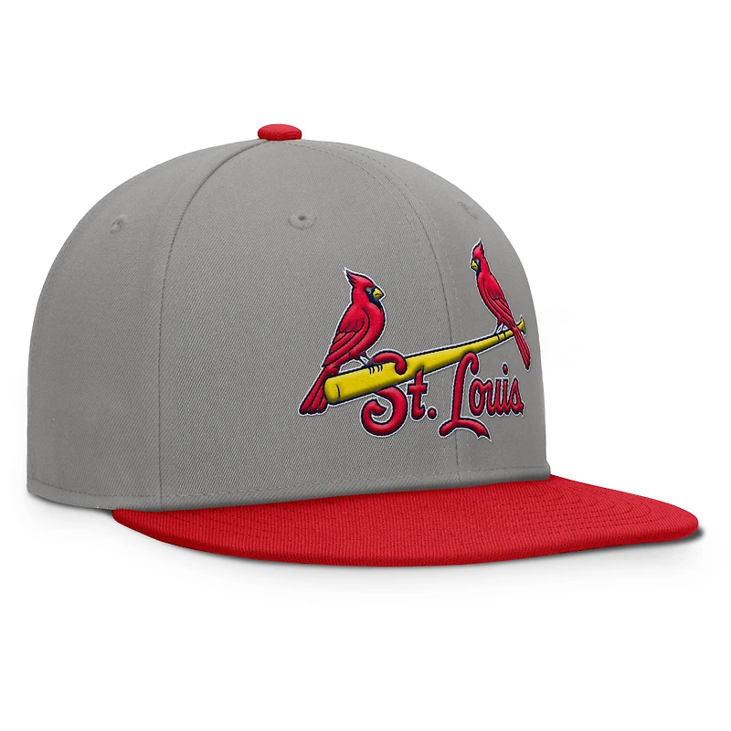 Men's Fanatics Gray/Red St. Louis Cardinals Clubhouse Dugout Fitted Hat