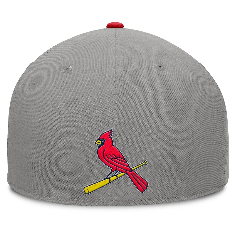 Men's Fanatics Gray/Red St. Louis Cardinals Clubhouse Dugout Fitted Hat