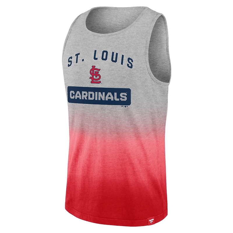 Débardeur Notre Année Fanatics Gris/Rouge St. Louis Cardinals pour hommes