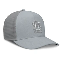 Casquette trucker ajustable Fanatics grise St. Louis Cardinals en velours côtelé.