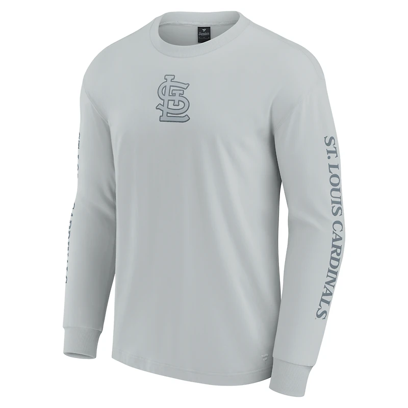 Men's Fanatics Gray St. Louis Cardinals Elements Strive Long Sleeve T-Shirt