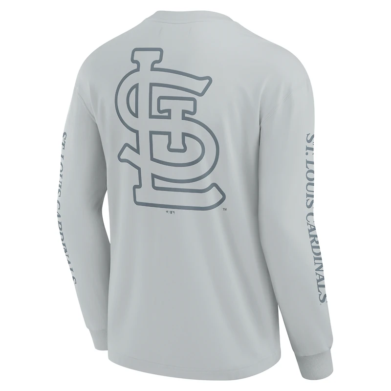 T-shirt à manches longues gris fanatiques pour hommes St. Louis Cardinals Elements Strive