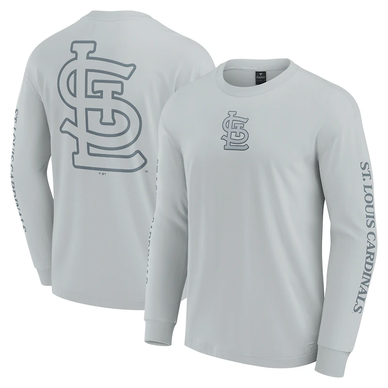 T-shirt à manches longues gris fanatiques pour hommes St. Louis Cardinals Elements Strive