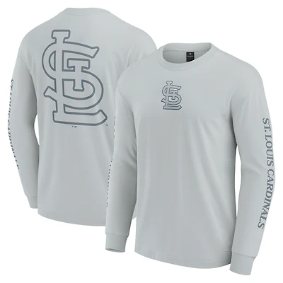 T-shirt à manches longues gris fanatiques pour hommes St. Louis Cardinals Elements Strive