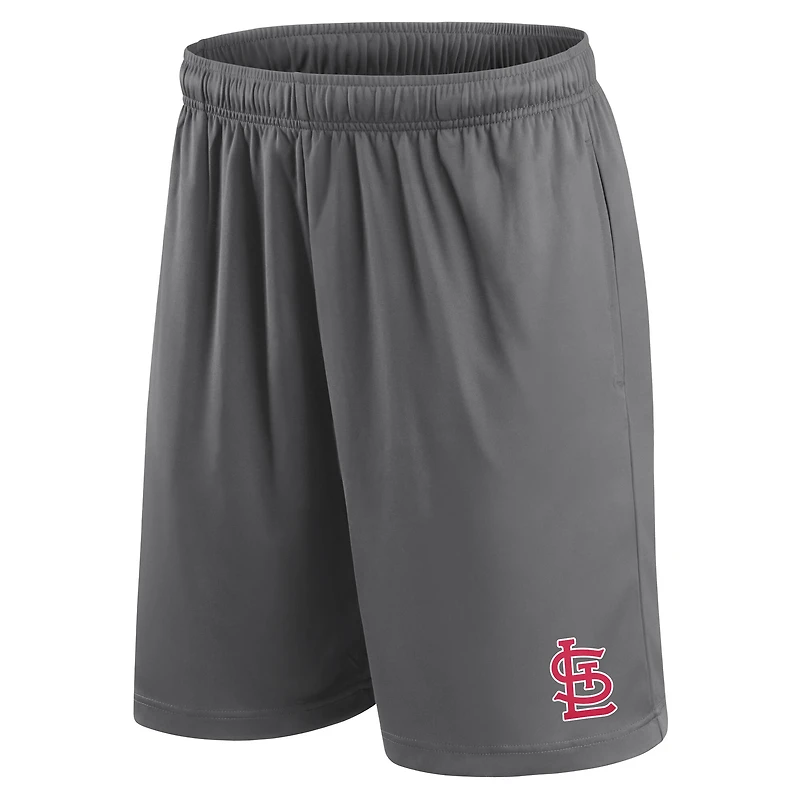 Men's Fanatics Gray St. Louis Cardinals Primary Logo Shorts