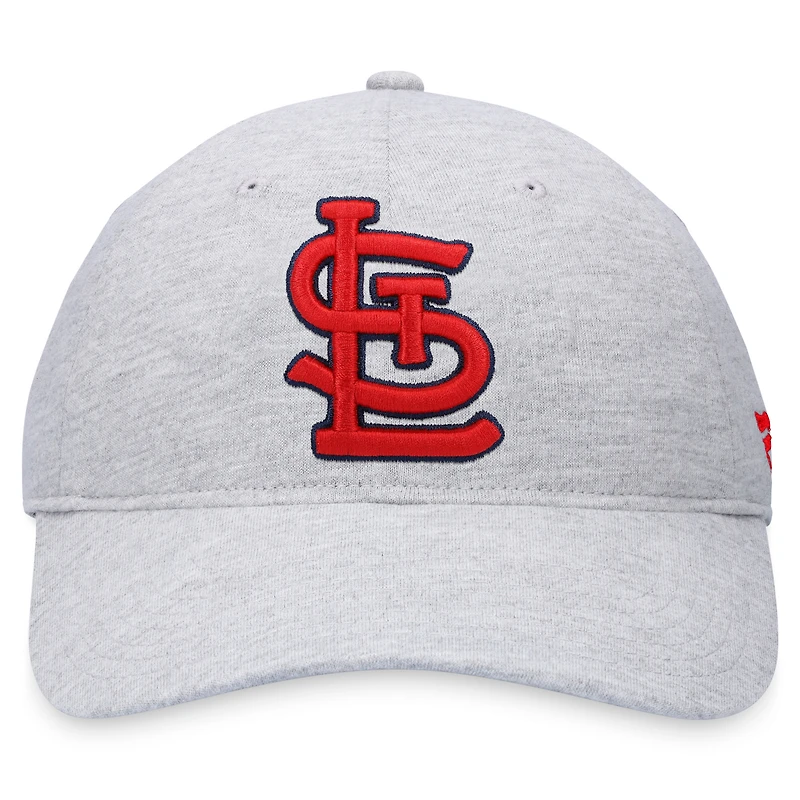 Casquette réglable avec logo Fanatics Heather Grey St. Louis Cardinals pour hommes