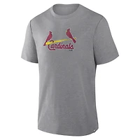 Men's Fanatics Heather Gray St. Louis Cardinals Play Tribute Tri-Blend T-Shirt