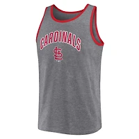 Débardeur primaire Fanatics Heather Grey St. Louis Cardinals pour hommes