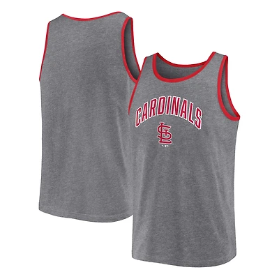 Men's Fanatics Heather Gray St. Louis Cardinals Primary Tank Top