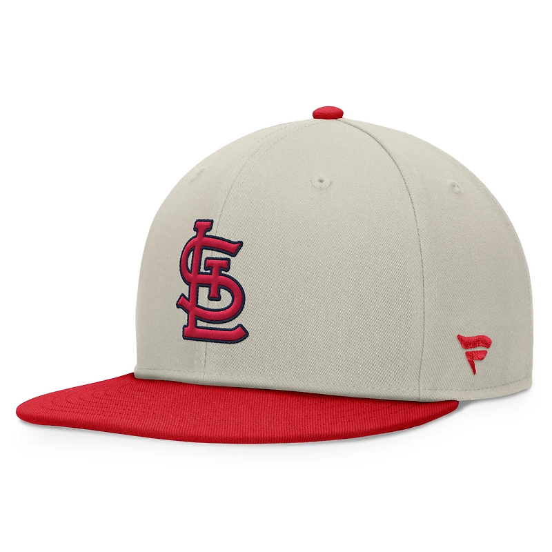 Men's Fanatics Khaki/Red St. Louis Cardinals Team Two-Tone Snapback Hat