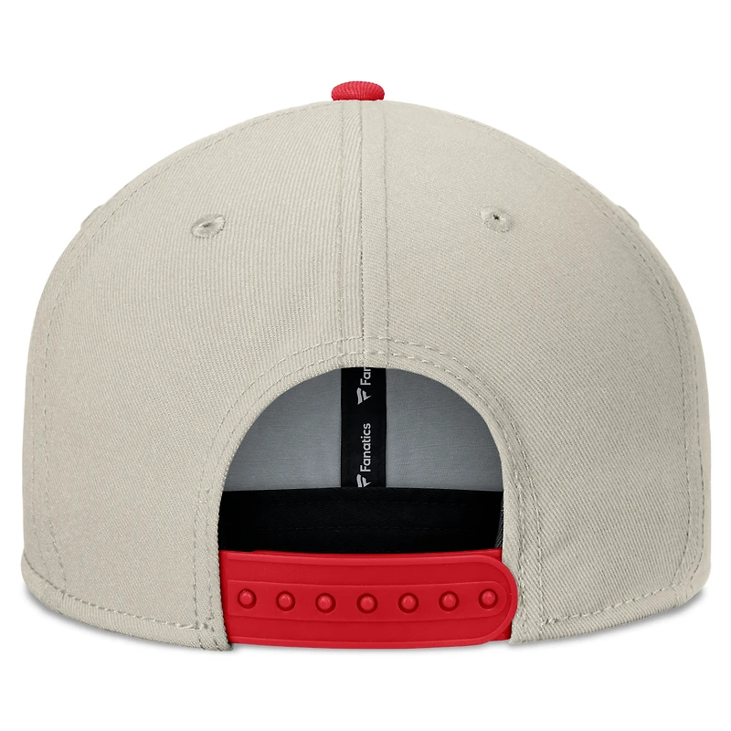 Men's Fanatics Khaki/Red St. Louis Cardinals Team Two-Tone Snapback Hat