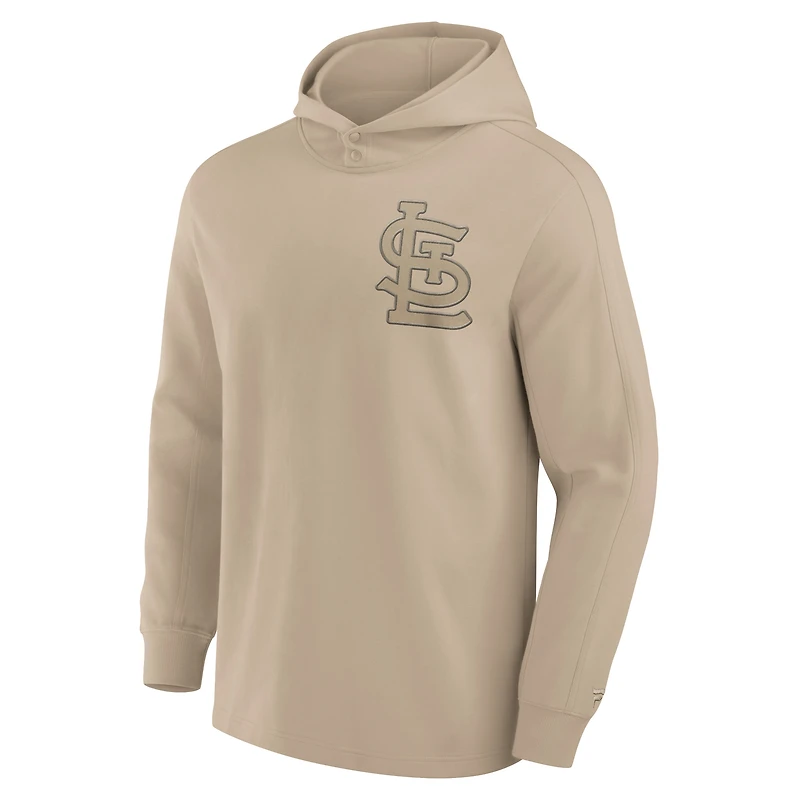 Men's Fanatics Khaki St. Louis Cardinals Elements Lightweight Fleece Hoodie