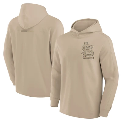 Men's Fanatics Khaki St. Louis Cardinals Elements Lightweight Fleece Hoodie