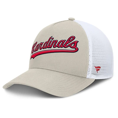 Casquette réglable kaki A-Frame Heritage Light Khaki Fanatics pour hommes des Cardinals de St. Louis