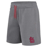 Ensemble combiné t-shirt et short Fanatics pour hommes rouge/gris chiné St. Louis Cardinals Arch