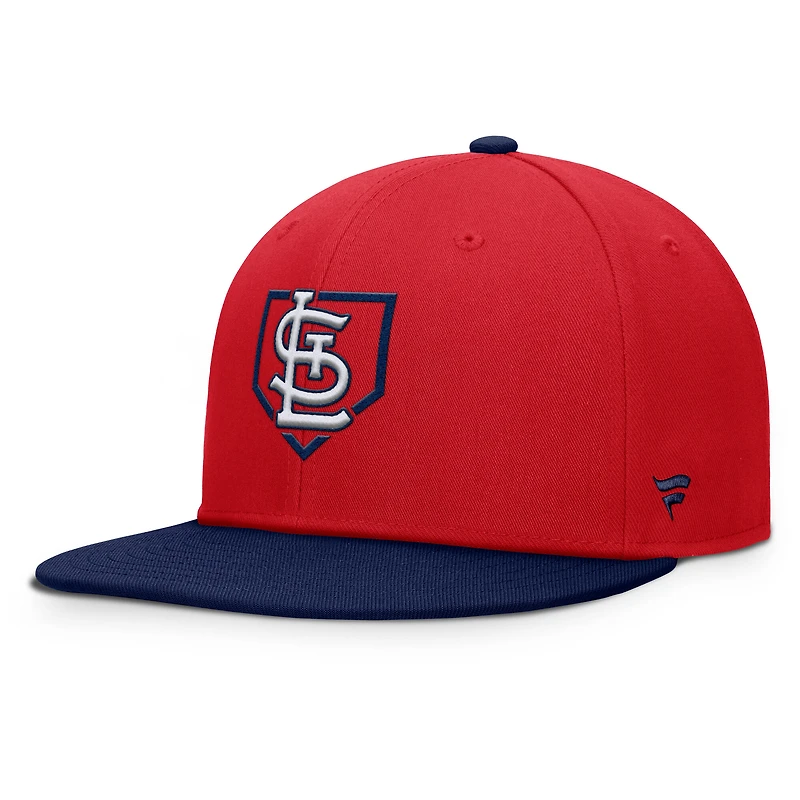 Men's Fanatics Red/Navy St. Louis Cardinals Batter's Box Snapback Hat