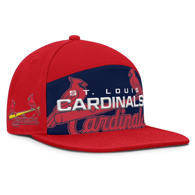 Men's Fanatics Red/Navy St. Louis Cardinals Clubhouse Splitter Snapback Hat