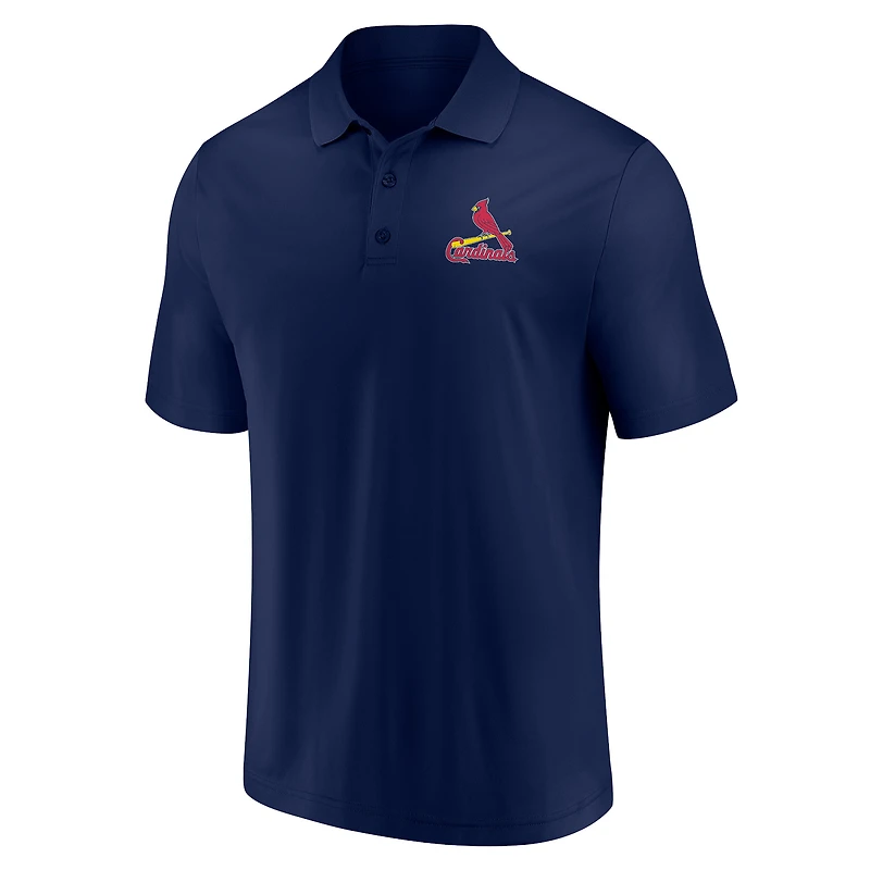 Men's Fanatics Red/Navy St. Louis Cardinals Dueling Logos Polo Combo Set