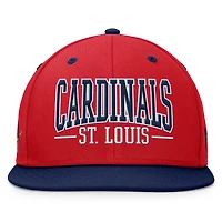 Casquette snapback fondamentale audacieuse des Cardinals de St. Louis Fanatics rouge/marine pour hommes