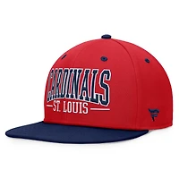Casquette snapback fondamentale audacieuse des Cardinals de St. Louis Fanatics rouge/marine pour hommes