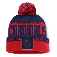 Men's Fanatics Red/Navy St. Louis Cardinals No-Doubter Cuffed Knit Hat with Pom