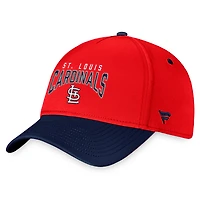 Casquette flexible à logo empilé Fanatics rouge/marine St. Louis Cardinals pour hommes