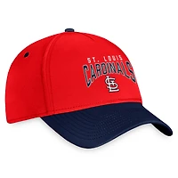 Casquette flexible à logo empilé Fanatics rouge/marine St. Louis Cardinals pour hommes