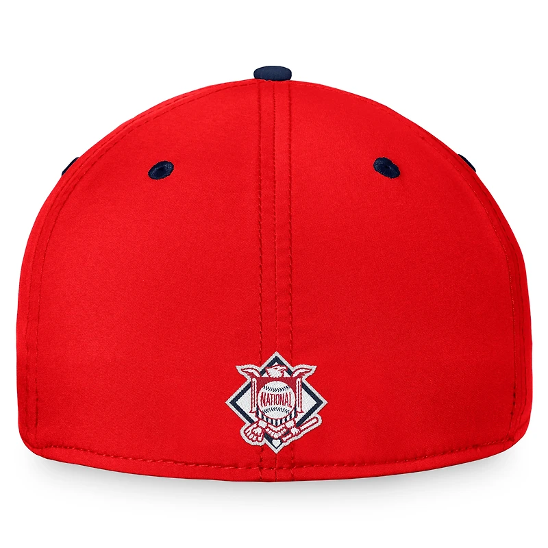 Casquette flexible à logo empilé Fanatics rouge/marine St. Louis Cardinals pour hommes