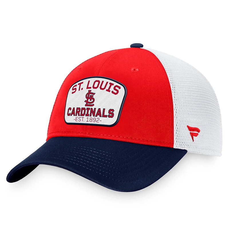 Men's Fanatics Red/Navy St. Louis Cardinals Two-Tone Patch Trucker Adjustable Hat