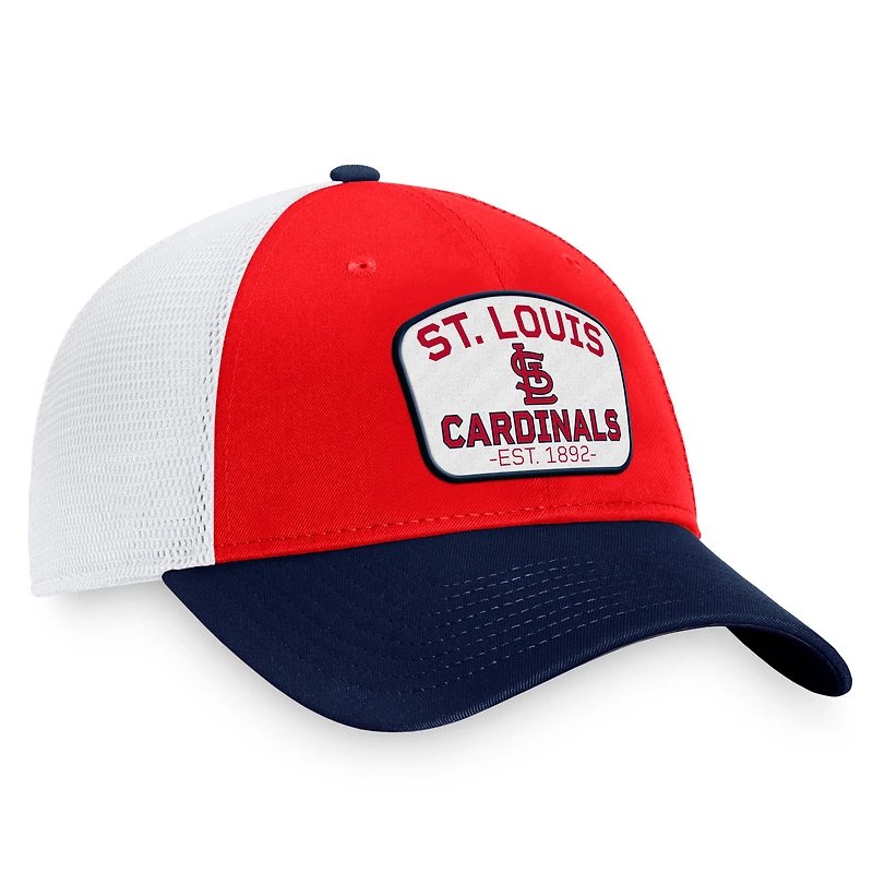 Men's Fanatics Red/Navy St. Louis Cardinals Two-Tone Patch Trucker Adjustable Hat