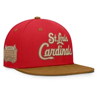 Casquette ajustée Splinter rouge/beige pour homme des Cardinals de Saint-Louis
