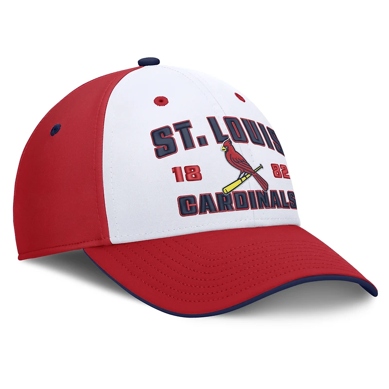 Men's Fanatics Red/White St. Louis Cardinals Jammed Structured Flex Hat